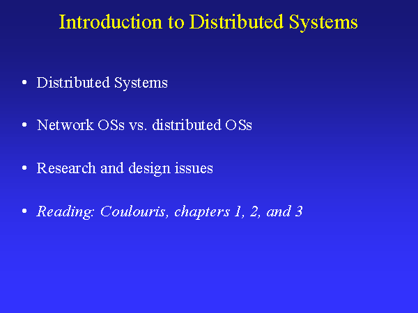 Introduction To Distributed Systems