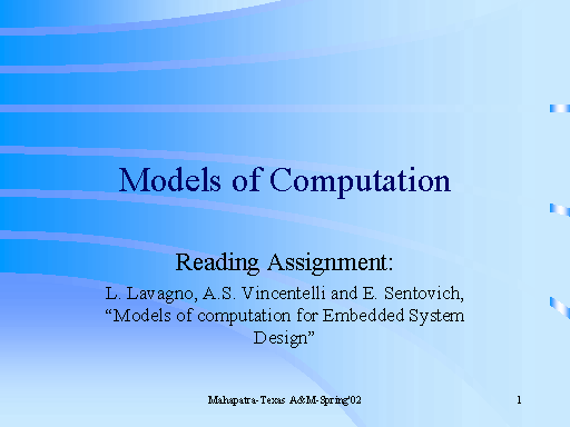 Models Of Computation