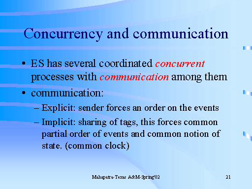 Concurrency and communication