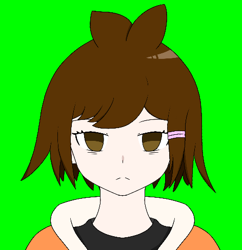 Anime girl with a desolate expression