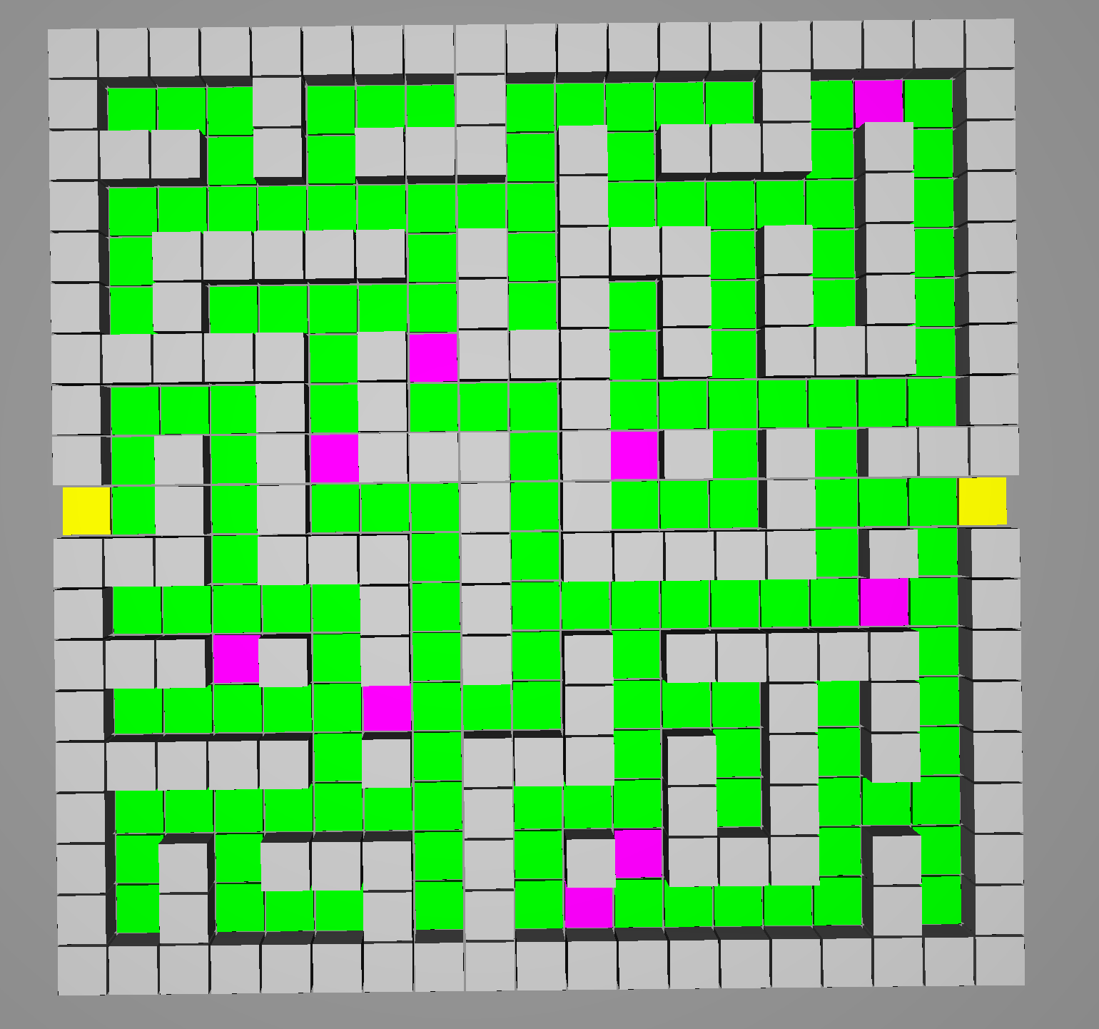 Maze with holes