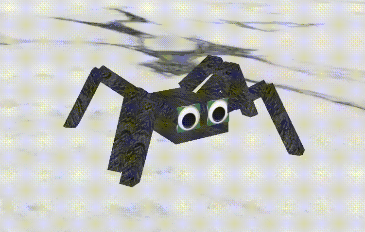 A GIF of an animated spider